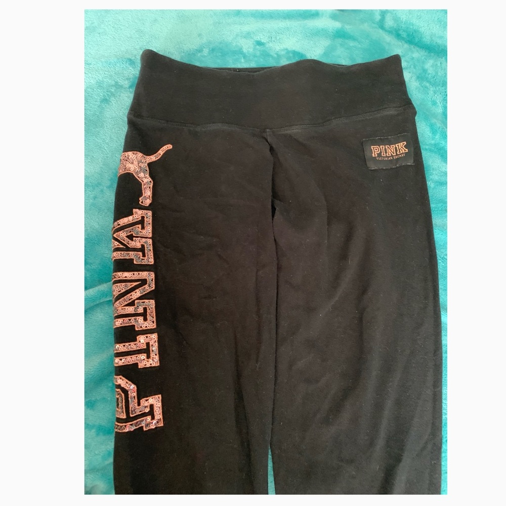 PINK Victoria’s Secret rose gold yoga leggings